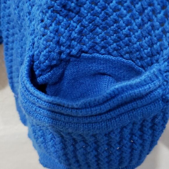 Jaclyn Smith Cobalt Blue Knitted Hoodie Sweater - Picture 4 of 7